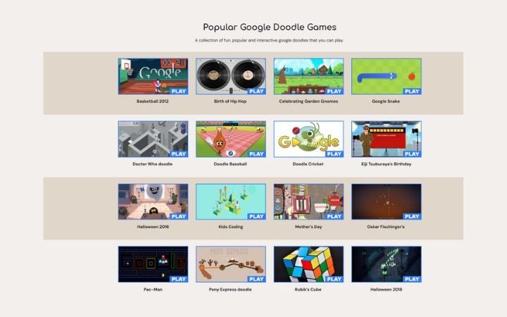 Popular Google Doodle Games to Play in 2025